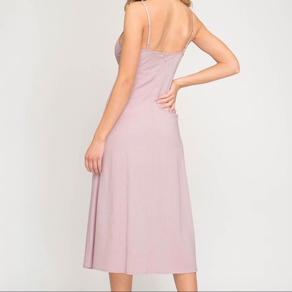 70% CLEARANCE 🎄Brooke Midi Button up Dress-Pink - Picture 3 of 4